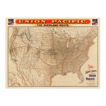 Load image into Gallery viewer, Digitally Restored and Enhanced 1892 United States Map - Vintage Map of United States Wall Art - Old Wall Map of the United States of America Showing Union Pacific Overland Route and Connections