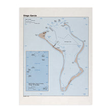 Load image into Gallery viewer, Digitally Restored and Enhanced 1980 Diego Garcia Map - Diego Garcia Wall Art - Restored Diego Garcia Poster - Diego Garcia Island British Indian Ocean Territory Map Print