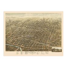 Load image into Gallery viewer, Digitally Restored and Enhanced 1873 Utica New York Map - Vintage Map of Utica NY Wall Art - Old Utica City Oneida County Wall Map of New York Poster