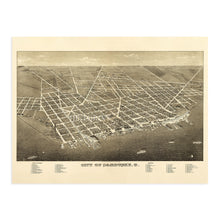 Load image into Gallery viewer, Digitally Restored and Enhanced 1883 Sandusky Ohio Map - Vintage Map of Ohio Poster - Old Sandusky Erie County Ohio Wall Map - History Map of Sandusky City - Bird's Eye View of Sandusky Ohio Map Poster
