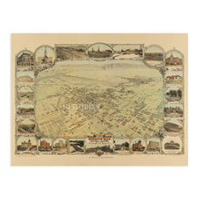 Load image into Gallery viewer, Digitally Restored and Enhanced 1901 Bakersfield California Map Poster - Bakersfield CA Map Wall Art - Bakersfield Kern County California Wall Map History