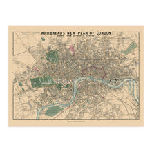 Load image into Gallery viewer, Digitally Restored and Enhanced 1853 London England Map - City of London Map Poster - Old Street Map of London England - History Map of London Wall Art