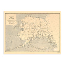 Load image into Gallery viewer, Digitally Restored and Enhanced 1909 Alaska State Map - Vintage Map of Alaska Wall Art Decor - US Geological Survey of State of Alaska Map Poster - Historic Alaska Wall Map - Old Map Alaska