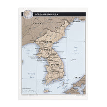 Load image into Gallery viewer, Digitally Restored and Enhanced 2011 Korean Peninsula Map Poster - Map of Korea Poster - Map of Korean Peninsula Wall Art - Large Korea Wall Art Print