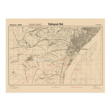 Cargar imagen en el visor de la galería, Digitally Restored and Enhanced 1942 Stalingrad Russia Map Poster - Map of Volgograd Russia - History Map of Stalingrad Wall Art - Old Russia Wall Map