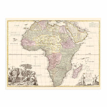 Cargar imagen en el visor de la galería, Digitally Restored and Enhanced 1725 Africa Map - Vintage Map of Africa Poster - Old Poster of Africa Wall Art - Vintage Africa Map - Shows Boundaries Rivers Forests and Settlements
