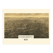 Load image into Gallery viewer, Digitally Restored and Enhanced 1904 Billings Montana Map Poster - Vintage Montana Poster - History Map of Billings MT - Old City of Billings Wall Art