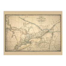 Load image into Gallery viewer, Digitally Restored and Enhanced 1836 Upper Canada Map Poster - Vintage Map of Canada - History Map of Upper Canada Province Settlements & Townships