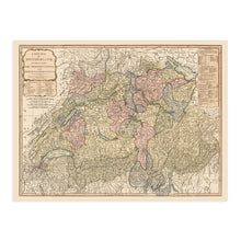 Cargar imagen en el visor de la galería, Digitally Restored and Enhanced 1794 Switzerland Map Poster - Map of Switzerland Wall Art - Old Switzerland Poster - History Map of Switzerland