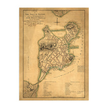 Load image into Gallery viewer, 1777 Map of Boston Massachusetts - Map of Boston Wall Art Poster - Old Map Plan of the Town of Boston MA Poster