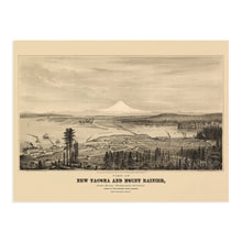 Load image into Gallery viewer, Digitally Restored and Enhanced 1878 Tacoma Washington Map - Vintage Tacoma Poster - Tacoma & Mount Rainier Puget Sound Washington Map - Old Tacoma Wall Art - Bird's Eye View of Tacoma WA Poster