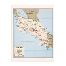 Cargar imagen en el visor de la galería, Digitally Restored and Enhanced 1987 Costa Rica Map Poster - Vintage Wall Map of Costa Rica Wall Art - Old Map of San Jose Costa Rica Central America - Restored Costa Rica History Map Print