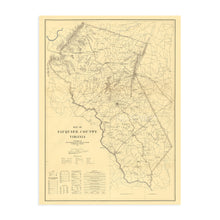 Load image into Gallery viewer, Digitally Restored and Enhanced 1914 Fauquier County Virginia Map - Vintage Virginia Map Poster - Old Fauquier County Wall Art - Historic Fauquier County Virginia Wall Map Showing Statistical Information