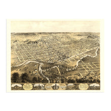 Load image into Gallery viewer, Digitally Restored and Enhanced 1868 City of Fort Wayne Indiana Map - Vintage Map of Fort Wayne Wall Art - Fort Wayne Vintage Map with Index and Points of Interest - Fort Wayne Map Poster