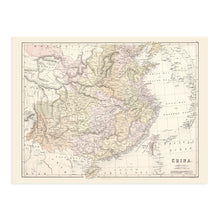 Load image into Gallery viewer, Digitally Restored and Enhanced 1885 China Map - Vintage Map of China Poster - Old Shanghai Map - History Map of Beijing - Historic Poster Map of China Wall Art - People's Republic of China Map Print