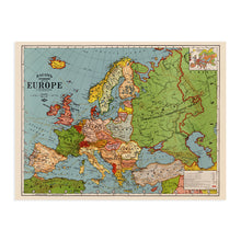 Cargar imagen en el visor de la galería, Digitally Restored and Enhanced 1925 Map of Europe - Vintage Map Europe Wall Art - Bacon's Standard Map of Europe Poster - Vintage Europe Map Poster - Europe Decor Poster Map of Europe
