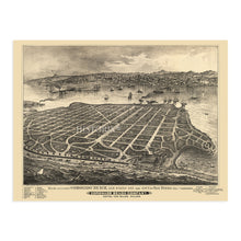 Cargar imagen en el visor de la galería, Digitally Restored and Enhanced 1880 Coronado California Map Poster - Old Coronado Beach San Diego Map of California - History Map of Coronado CA