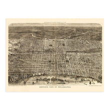 Load image into Gallery viewer, Digitally Restored and Enhanced 1872 Map of Philadelphia Pennsylvania - Vintage Map of Philadelphia Wall Art - Old Wall Map of Philadelphia City Poster - Bird's Eye View Philadelphia Map Poster