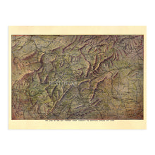 Cargar imagen en el visor de la galería, Digitally Restored and Enhanced 1917 Western North Carolina Map Print - Land of the Sky Poster - Blue Ridge and Great Smoky Mountains Asheville NC Map