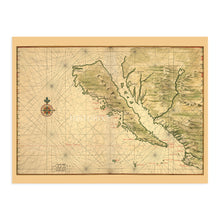Load image into Gallery viewer, Digitally Restored and Enhanced 1650 California Shown as an Island Map Poster - Vintage Map of California Wall Art History - Old California Map Print