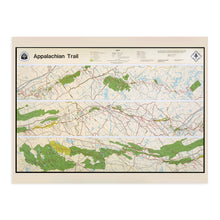Cargar imagen en el visor de la galería, Digitally Restored and Enhanced 1981 Map of the Appalachian Trail - Old Appalachian National Scenic Trail Map - History Map of Appalachian Trail Wall Art