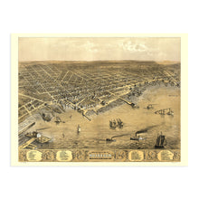Load image into Gallery viewer, Digitally Restored and Enhanced 1868 Muskegon Michigan Map - Vintage Map of Muskegon MI Wall Art - History Map of Muskegon Michigan - Old Muskegon Map