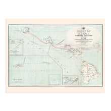Load image into Gallery viewer, Digitally Restored and Enhanced 1903 Hawaii Samoan Islands & Guam Map - Post Route Map of the Territory of Hawaii Samoa Islands & Island of Guam Wall Art