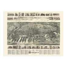 Load image into Gallery viewer, Digitally Restored and Enhanced 1904 Hoboken New Jersey Map - City of Hoboken Wall Art - History Map of Hoboken NJ - Hudson County New Jersey Vintage Map