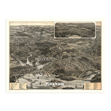 Load image into Gallery viewer, Digitally Restored and Enhanced 1885 Hingham Massachusetts Map -History Map of Hingham Town Massachusetts Wall Art - Old Hingham Plymouth County MA Poster