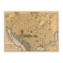 Cargar imagen en el visor de la galería, Digitally Restored and Enhanced 1897 Map of Washington DC - Washington DC Vintage Map - DC Map Wall Art - Washington DC Map Print - Washington DC Poster Map - Map Washington DC Decor