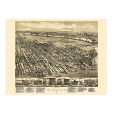 Load image into Gallery viewer, 1881 Hoboken New Jersey Map Poster - Old Hoboken NJ Wall Art Map - History Wall Art Map of Hoboken City NJ