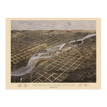 Load image into Gallery viewer, Digitally Restored and Enhanced 1867 Minneapolis & Saint Anthony Minnesota Map - Map of Minneapolis Wall Art - Old Saint Anthony Map of Minnesota Poster