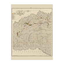 Load image into Gallery viewer, Digitally Restored and Enhanced 1900 Choctaw Nation Indian Territory Map - Vintage Map of Choctaw Indian Territory Oklahoma Wall Art - Includes Approved Coal Leases and Coal Claims