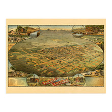 Load image into Gallery viewer, Digitally Restored and Enhanced 1885 Phoenix Arizona Map - Vintage Map of Phoenix Arizona Wall Art - Phoenix City Map - Phoenix AZ Map - Birds Eye View Map of Phoenix Maricopa County Arizona
