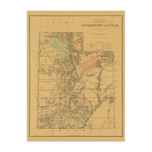 Load image into Gallery viewer, Digitally Restored and Enhanced 1879 Utah State Map - Utah State Vintage Map Wall Art - Old Historic Map of Utah Poster Showing Towns Counties Indian Reservations and Natural Features