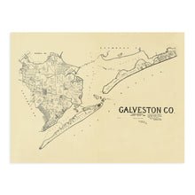 Load image into Gallery viewer, Digitally Restored and Enhanced 1892 Galveston County Map - Vintage Map Galveston Wall Art Showing of Land Ownership in Galveston Texas - Galveston Bay Map - Galveston Map - Galveston Wall Art