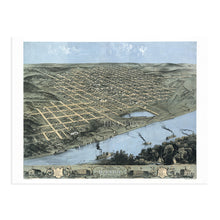 Load image into Gallery viewer, Digitally Restored and Enhanced 1868 Omaha Nebraska Map - Vintage Omaha Wall Art - Old Omaha Nebraska Map Print - Historic Map of Omaha NE Poster - Bird's Eye View History Map of Omaha Nebraska