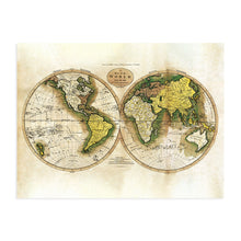 Load image into Gallery viewer, Digitally Restored and Enhanced 1795 Map of the World - Vintage Map Wall Art - Beautiful Wall Decor - Large Vintage World Map - Vintage World Map Poster - Vintage Old World Map (Antique White)