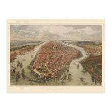 Load image into Gallery viewer, Digitally Restored and Enhanced 1865 New York City Map Print - NYC Vintage Map - New York City Map Wall Art - Map of New York City Poster - NYC Map Print