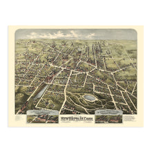 Load image into Gallery viewer, Digitally Restored and Enhanced 1875 New Britain Connecticut Map Art - Vintage Map of New Britain CT Wall Art - Old History Map of Connecticut Poster