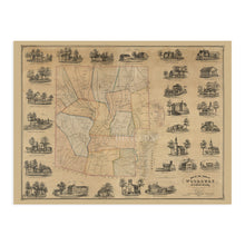 Cargar imagen en el visor de la galería, Digitally Restored and Enhanced 1853 Woodbury Town Map - Vintage Litchfield County Map of Connecticut Wall Art - Old Woodbury Connecticut State Map - History Map of Woodbury Wall Art from Actual Surveys