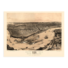 Cargar imagen en el visor de la galería, Digitally Restored and Enhanced 1851 New Orleans Louisiana Map - Vintage Map of New Orleans Wall Art - New Orleans Vintage Map Poster - Historic Birds Eye View of New Orleans Vintage Map