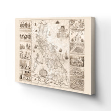Cargar imagen en el visor de la galería, Digitally Restored and Enhanced 1734 Philippines Map Canvas Art - Canvas Wrap Vintage Map of the Philippines Wall Art - Historic Philippines Map Poster - Restored Philippines Wall Map Print