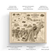 Cargar imagen en el visor de la galería, Digitally Restored and Enhanced 1858 White Mountains Map Canvas Art - Canvas Wrap Vintage Map of White Mountains Wall Art - Old White Mountains New Hampshire Map Poster From Original Surveys