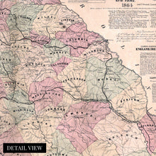 Load image into Gallery viewer, Digitally Restored and Enhanced - 1864 Georgia Map Canvas Art - Canvas Wrap Vintage Map of Georgia Poster - Restored Georgia State Wall Map - Old Topographical Map of Georgia Wall Art From State Surveys