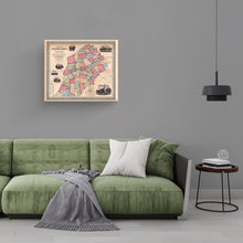 Load image into Gallery viewer, Digitally Restored and Enhanced 1856 Chester County Map Canvas - Canvas Wrap Vintage Pennsylvania Map Poster - Old Chester County PA Map - Restored Map of Pennsylvania Poster - Chester County Wall Art
