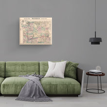 Load image into Gallery viewer, Digitally Restored and Enhanced 1889 Washington Map Canvas Art - Canvas Wrap Vintage Washington Wall Map - Restored Map of Washington State Poster - Township & County Map of Washington Wall Art
