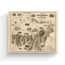 Cargar imagen en el visor de la galería, Digitally Restored and Enhanced 1858 White Mountains Map Canvas Art - Canvas Wrap Vintage Map of White Mountains Wall Art - Old White Mountains New Hampshire Map Poster From Original Surveys