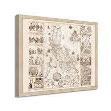 Cargar imagen en el visor de la galería, Digitally Restored and Enhanced 1734 Philippines Map Poster - Framed Vintage Philippines Wall Art - Old Philippines Map Art - Restored Historic Map of Philippines Poster Print