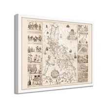 Cargar imagen en el visor de la galería, Digitally Restored and Enhanced 1734 Philippines Map Poster - Framed Vintage Philippines Wall Art - Old Philippines Map Art - Restored Historic Map of Philippines Poster Print